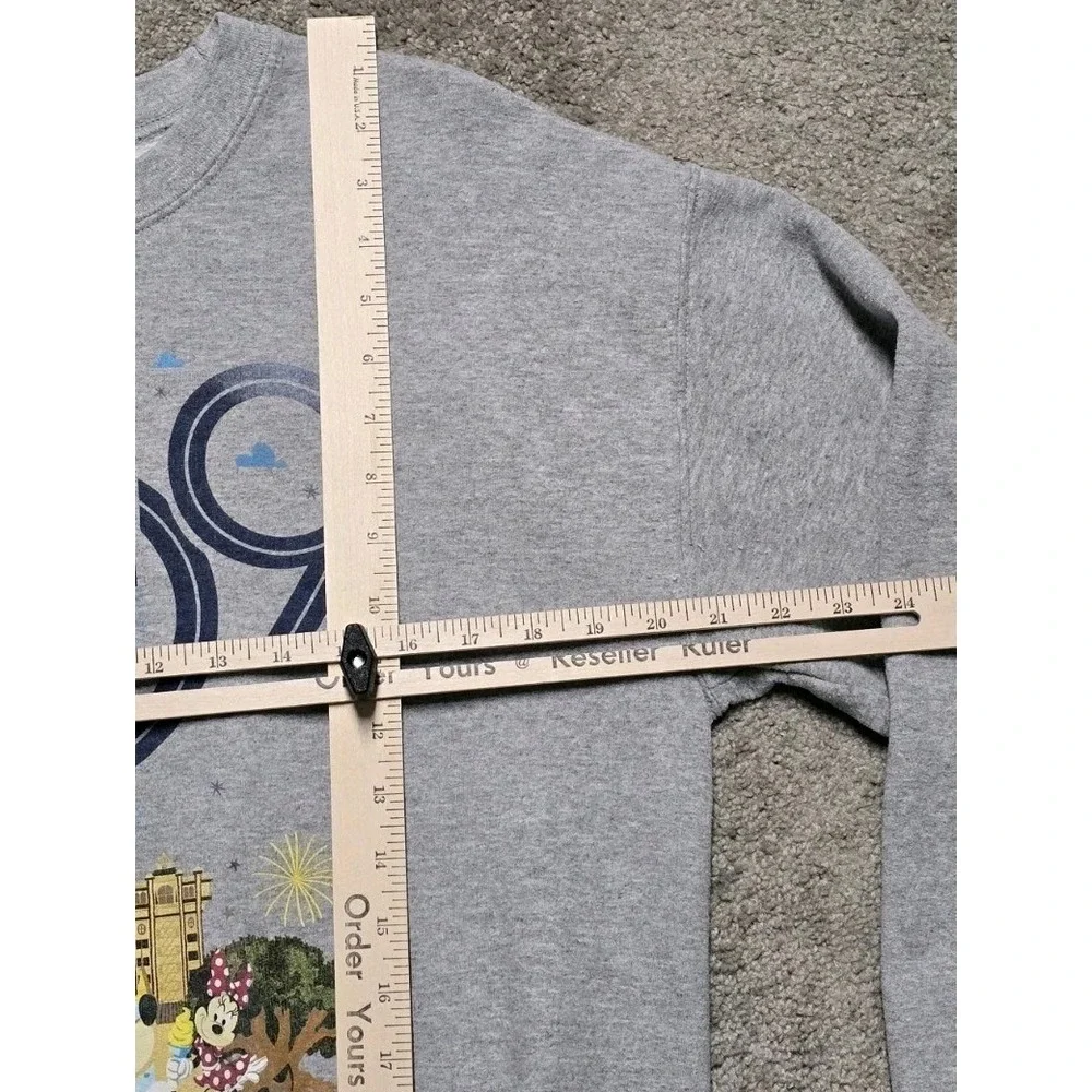Disney Parks Walt Disney World Mickey Mouse Gray Pullover Sweatshirt Mens Medium